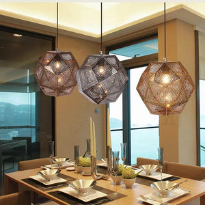 Pendant lamp set heads ceiling light home decor