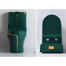 Load image into Gallery viewer, Toilet Bowl Green Edition with Gold Lining
