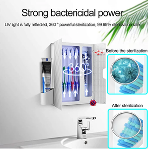 Toothbrush Sterilizer with Ozone 5 Slot for toothbrush and 1 slot for Razor