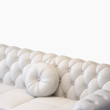 Загрузить изображение в средство просмотра галереи, Luxury Nappa Leather L-Shape Sofa Stainless Steel Border Gold
