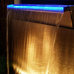 Stainless steel 304 led light Waterfall for Garden 1meter