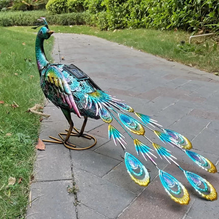 Solar power Peacock garden decor Made of Metal Gift Ideas
