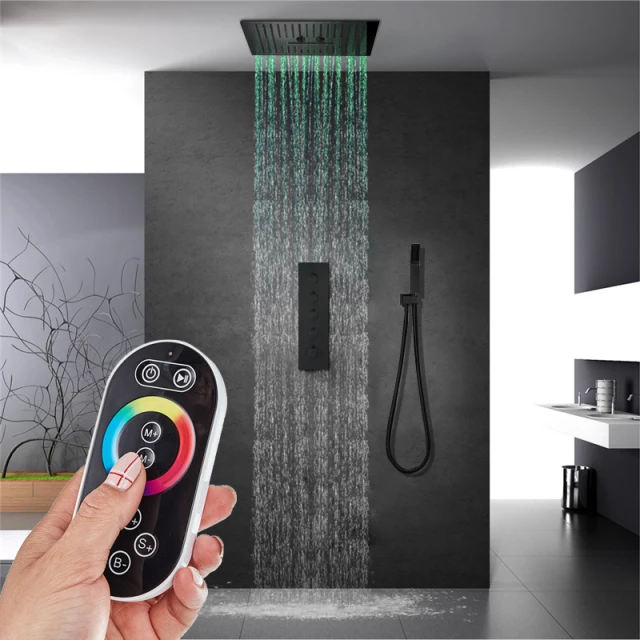 Ceiling Shower with Led Lights Remote Control 16inch