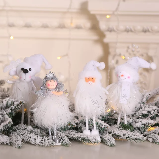 10pcs Christmas Tree DOLLS Angel's, Snowman, Santa, Bear