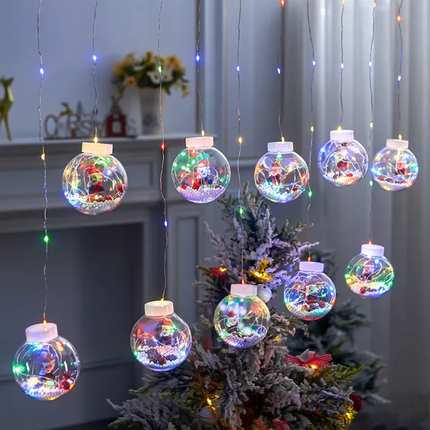 Christmas Ball Lights Christmas Tree Led Lights 10pcs Ball per 4 meters