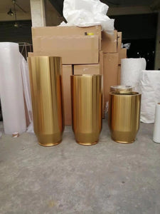 Luxury Gold Electroplating Flower Pots 304 stainless steel