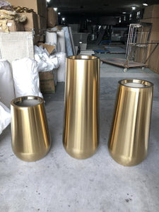 Luxury Gold Electroplating Flower Pots 304 stainless steel