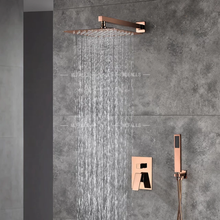 Load image into Gallery viewer, 12inch Rose Gold Shower Slim without Body  Stainless steel and Brass Materials
