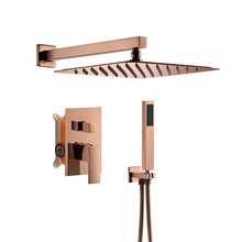 Load image into Gallery viewer, 12inch Rose Gold Shower Slim without Body  Stainless steel and Brass Materials
