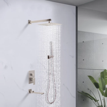 Load image into Gallery viewer, 304 stainless steel Wall Shower Set Hot and Cold Brushed Silver
