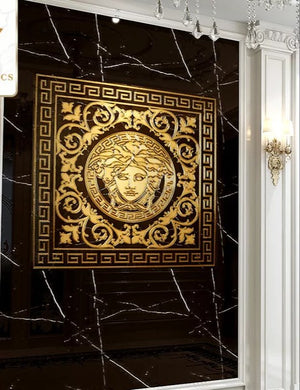 Ceramic Medusa Wall or Floor Carpet Tiles Versace Porcelain Mosaic