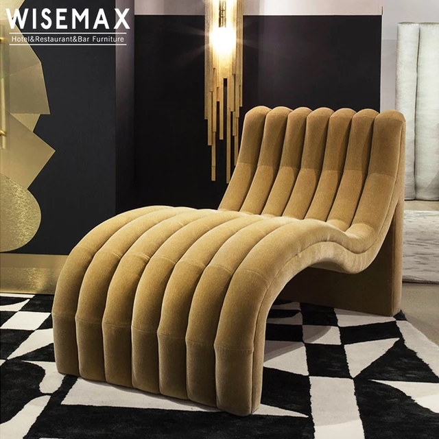 Modern abstract art design living room hotel lobby furniture curvilinear lounge chair leisure sofa bed