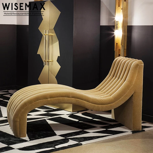 Modern abstract art design living room hotel lobby furniture curvilinear lounge chair leisure sofa bed