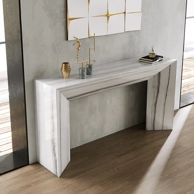 Italian Contemporary Console Table Luxury Expensive Natural Marble