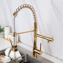 Load image into Gallery viewer, High Arc Tall Kitchen faucet fashion design polished white gold
