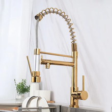 Lade das Bild in den Galerie-Viewer, High Arc Tall Kitchen faucet fashion design polished white gold
