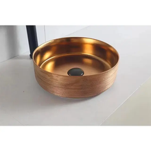 Загрузить изображение в средство просмотра галереи, Rose Gold Round Wash Basin Sink Electroplated
