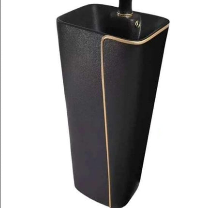 Stand alone Wash Basin Black and Gold and White and Gold Design Bathroom