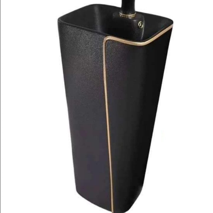 Stand alone Wash Basin Black and Gold and White and Gold Design Bathroom