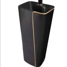Cargar imagen en el visor de la galería, Stand alone Wash Basin Black and Gold Design Bathroom accessories
