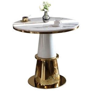 Stainless steel Marble top Tea Table