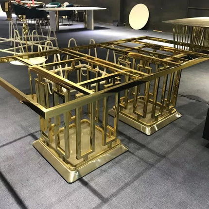 Stainless steel gold or rose gold luxury Marble Table