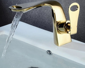 Gold Edition wash Basin Sink Faucet Deck