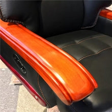 Cargar imagen en el visor de la galería, Genuine Leather Solid Wood Office Chair Luxury Edition
