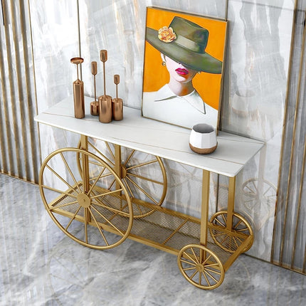Bicycle Style Console Table Made of Iron Painted