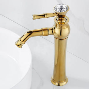 Electroplating Gold Tall Faucet for Wash basin