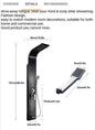 Bathroom Bath Rain Shower Column Set Stainless Steel Thermostatic Wall Shower Panel
