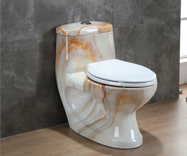 Orange Toilet Bowl for Bathroom Accessories Equipment