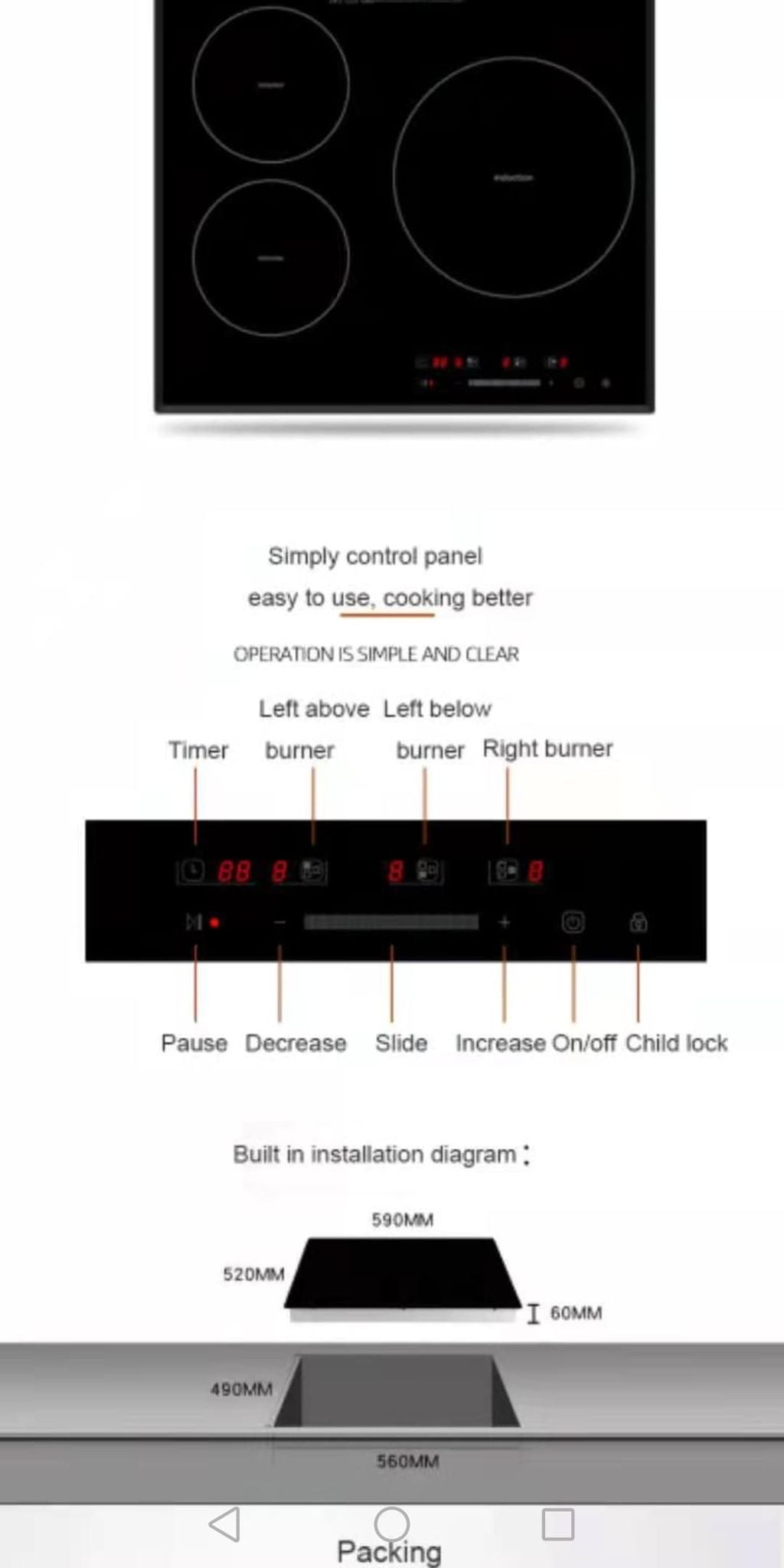 3 Stove Burner Induction Built-in Desktop Double Induction Cooker Portable Stove Cooktop