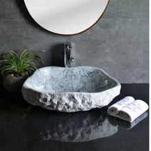 Load image into Gallery viewer, Natural Marble Stone Luxury Wash Basin with pop up drainer
