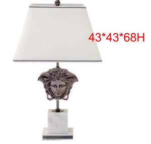 Luxury Versace White Marble Table Top Lamp