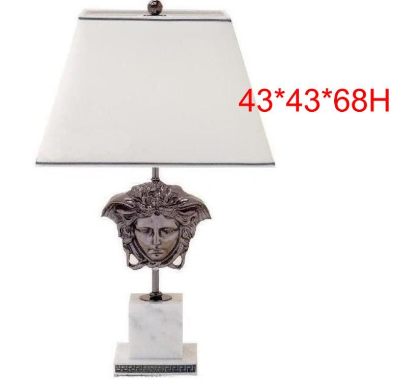 Luxury Versace White Marble Table Top Lamp