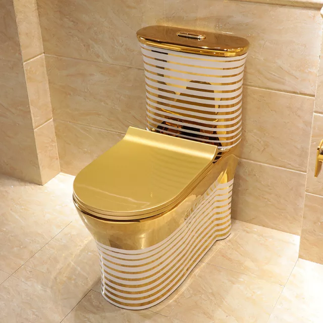 New Design Bathroom Golden Toilet Bowl