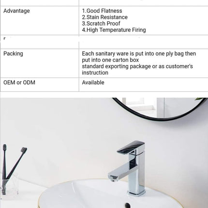 Oval table top ceramic vessel sink luxury art hand wash basin white gold sink for bathroom