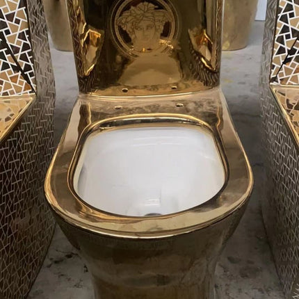 Bathroom Versace Gold Toilet Electroplating Ceramic