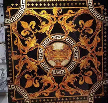 Загрузить изображение в средство просмотра галереи, 120cm by 120cm Versace Carpet Tiles Black and Gold Edition
