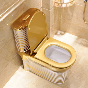 New design bathroom golden Toilet bowl