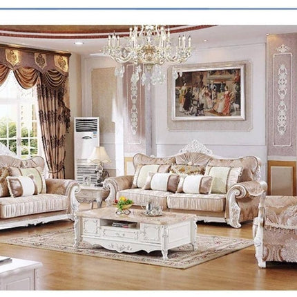Italian Luxury Sofa furniture Fabric and solid wood materials