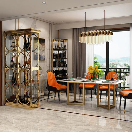 Display Wine Rack Stainless Steel Decor