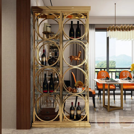 Display Wine Rack Stainless Steel Decor