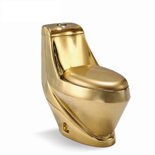 Load image into Gallery viewer, Ceramic Bathroom Accessories Gold Toilet Set
