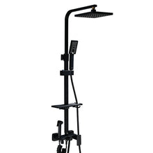 Charger l&#39;image dans la galerie, Head Square Set Matt Rain Shower Black Set
