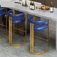 Load image into Gallery viewer, Space saver metal frame Barbershop Stool, bar stool steel, tabouret de bar chaise haute
