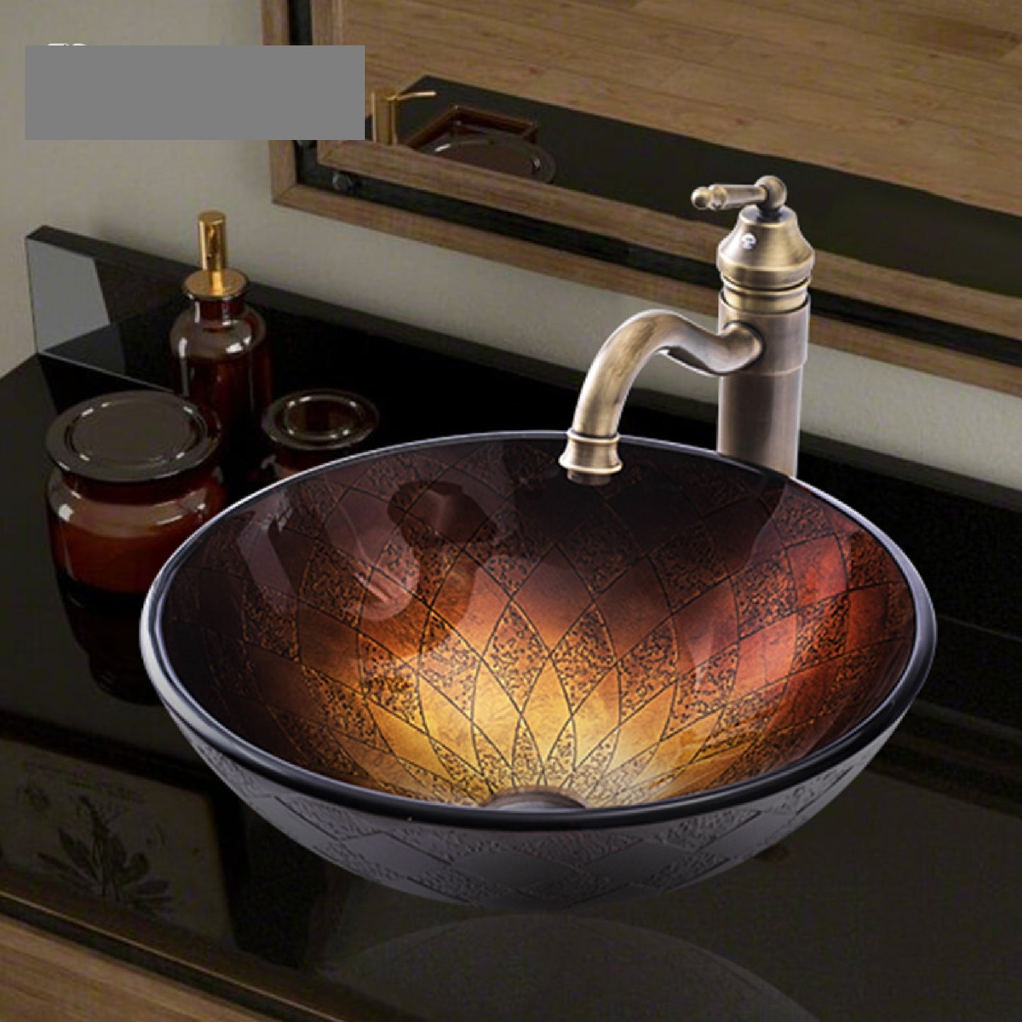 Sanitary Ware Solid Surface Washroom Golden Pedestal Washing Hair Bathroom Artificial Antique Wash Basin Vessel Sink