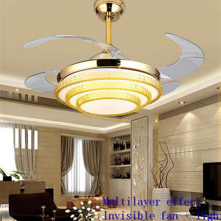 2020 New Design Clear Blades Ceiling Fan With Light And Remote Control
