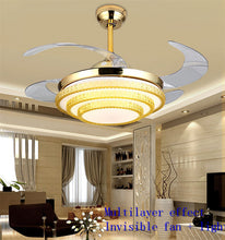 Load image into Gallery viewer, 2020 New Design Clear Blades Ceiling Fan With Light And Remote Control
